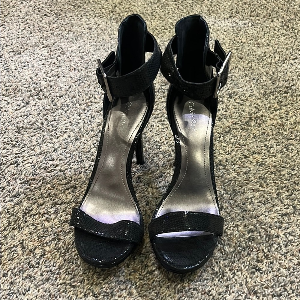 Elegant Black High Heel Sandals